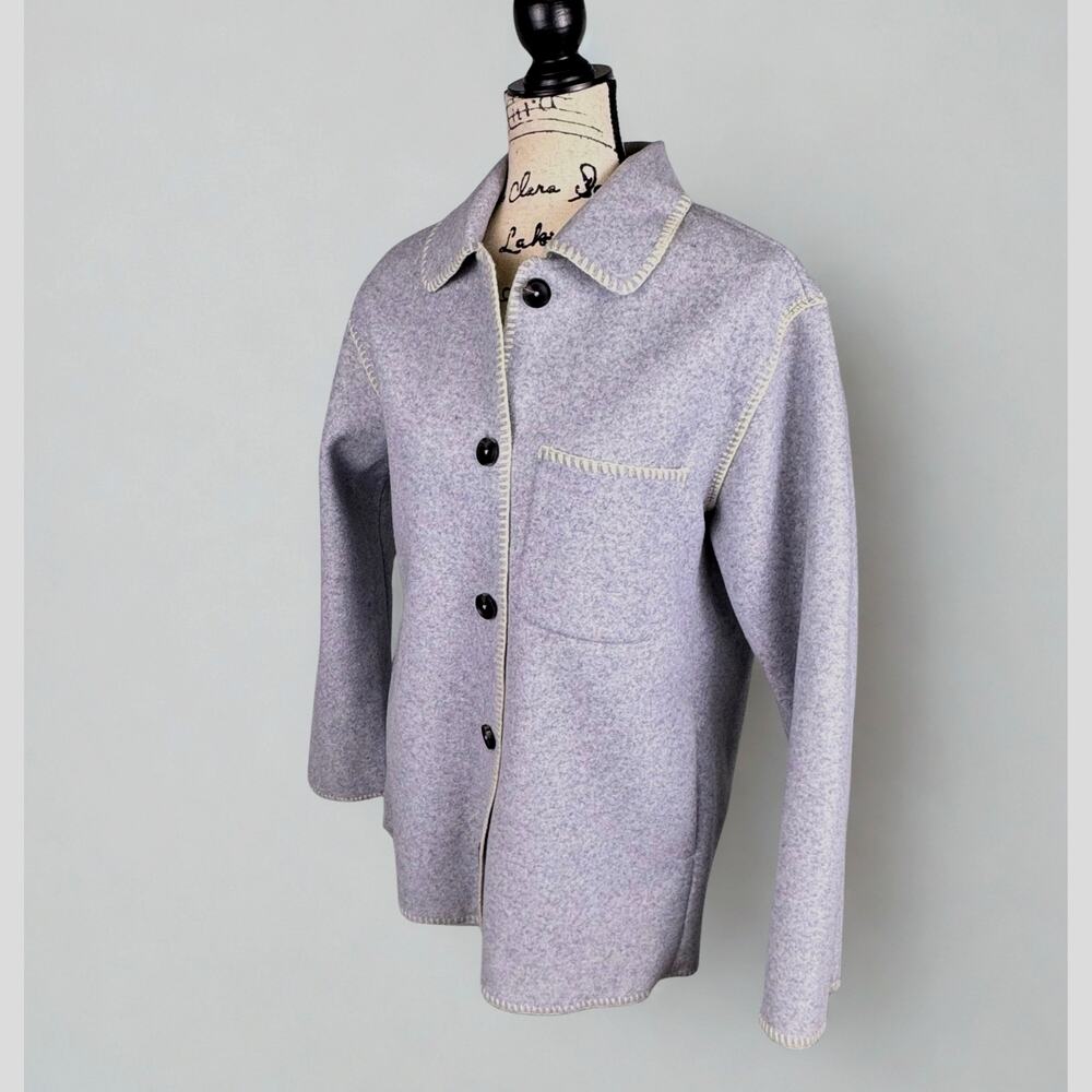 Z Supply Olivia Jacket Sz Small Whipstitch Accent Lagenlook Quiet Money Coastal - Picture 3 of 10